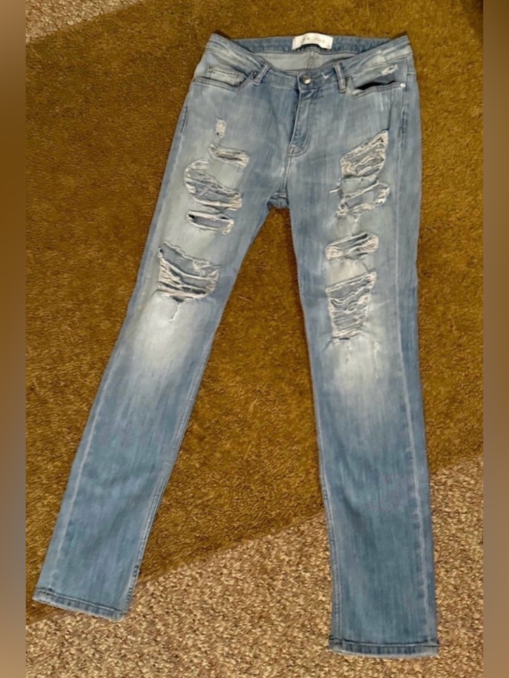 IRO Jeans Garçon Distressed Light Wash Skinny Jeans Size 28